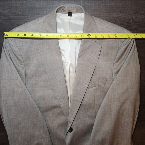 HUGO BOSS Mens Sport Coat Blazer 40R Solid Gray Marzotto Wool Two Button Notch - Picture 9 of 16